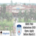 SRHU PhD Admissions 2025 Open; Apply Before March 3